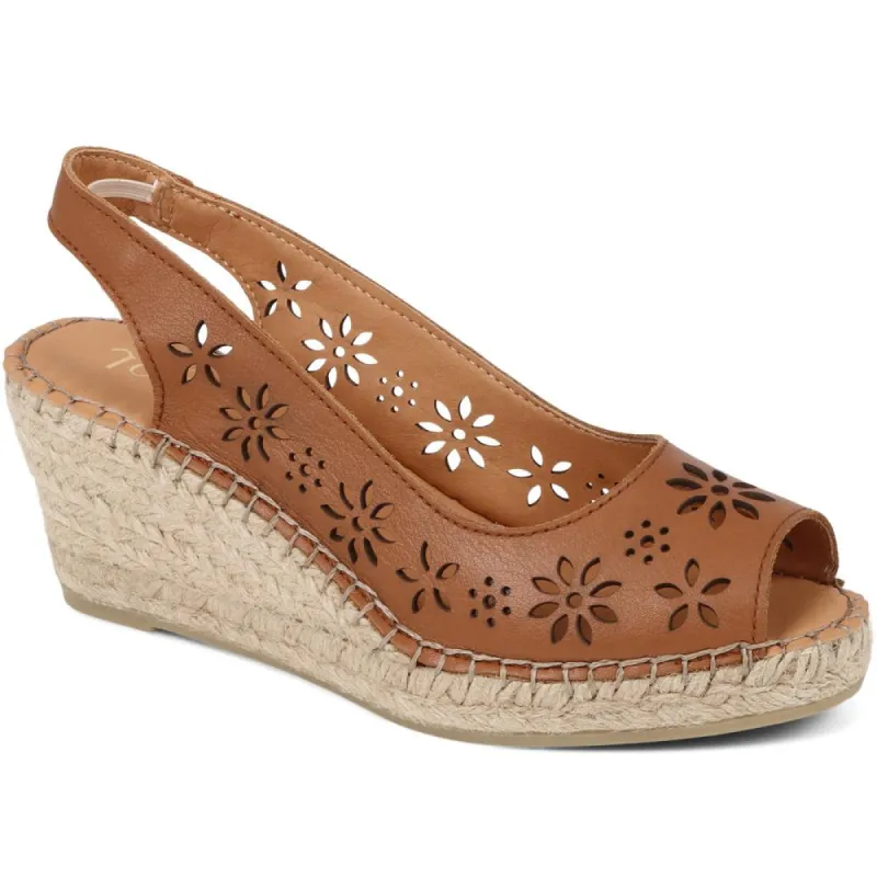 Reina Leather Espadrilles  - REINA / 325 460 sold by Shoe-Shop