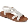 Embellished Flat Strappy Sandals - BELBAIZH39029 / 325 139 sold by Shoe-Shop