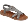 Embellished Flat Strappy Sandals - BELBAIZH39029 / 325 139 sold by Shoe-Shop