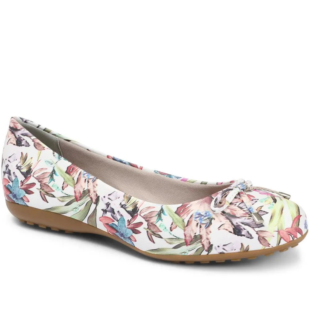 Floral Print Leather Ballet Pump - BOT29022 / 315 372 sold by Shoe-Shop