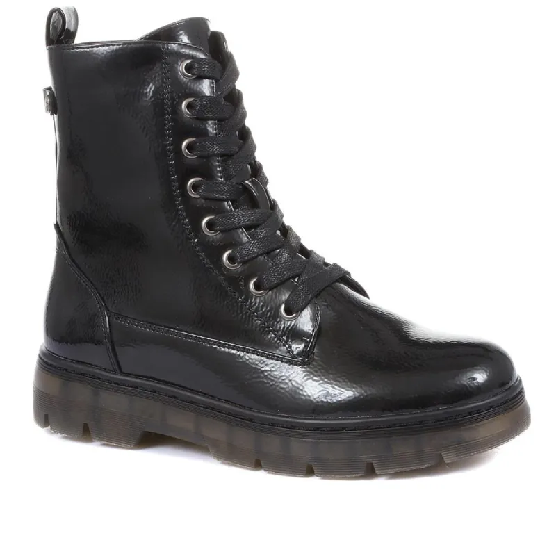 Lace-Up Biker Boots - BELWOIL34027 / 320 792 sold by Shoe-Shop