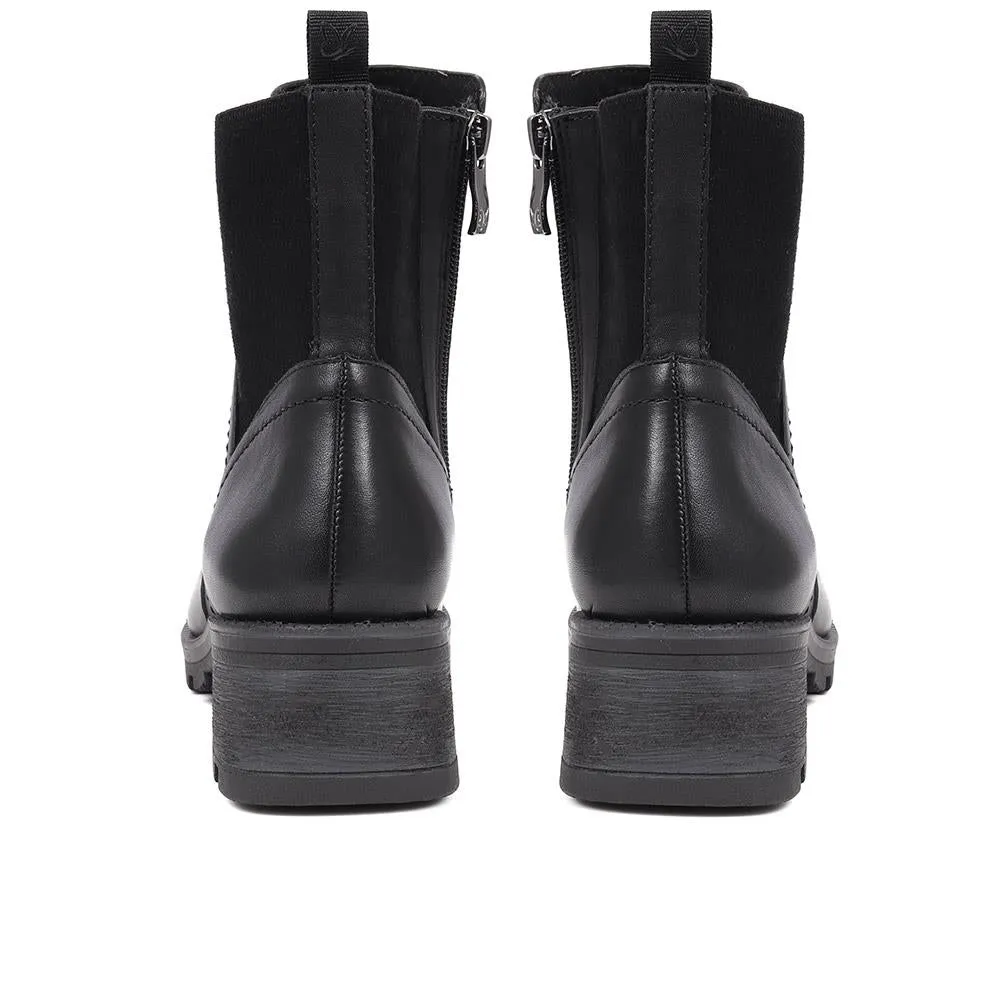 Leather Cleated Sole Chelsea Boots - CAPRI38500 / 325 544 sold by Shoe-Shop product image thumbnail 3