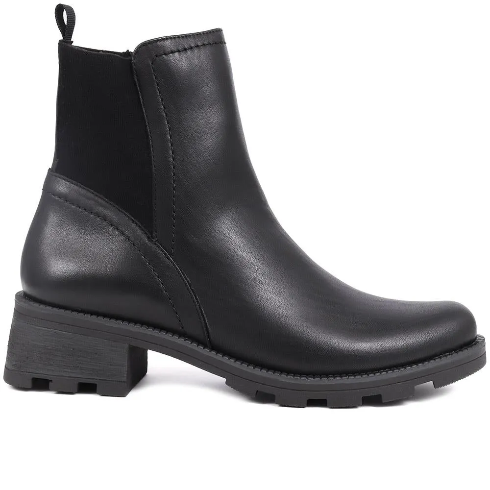 Leather Cleated Sole Chelsea Boots - CAPRI38500 / 325 544 sold by Shoe-Shop product image thumbnail 2