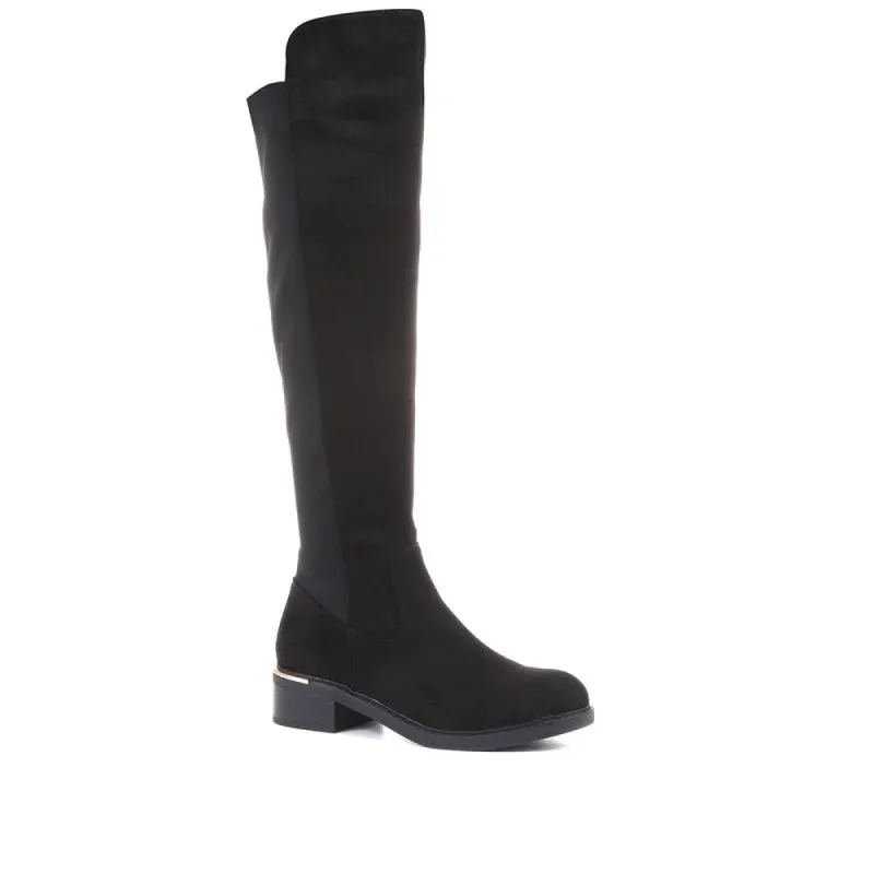 Stretch-Fit Knee High Boots - TELOO36005 / 322 612 sold by Shoe-Shop