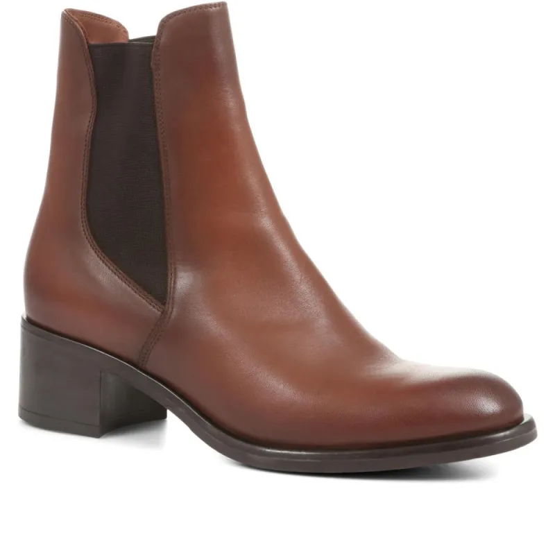 Doria Heeled Leather Chelsea Boots - DORIA / 322 365 sold by Shoe-Shop