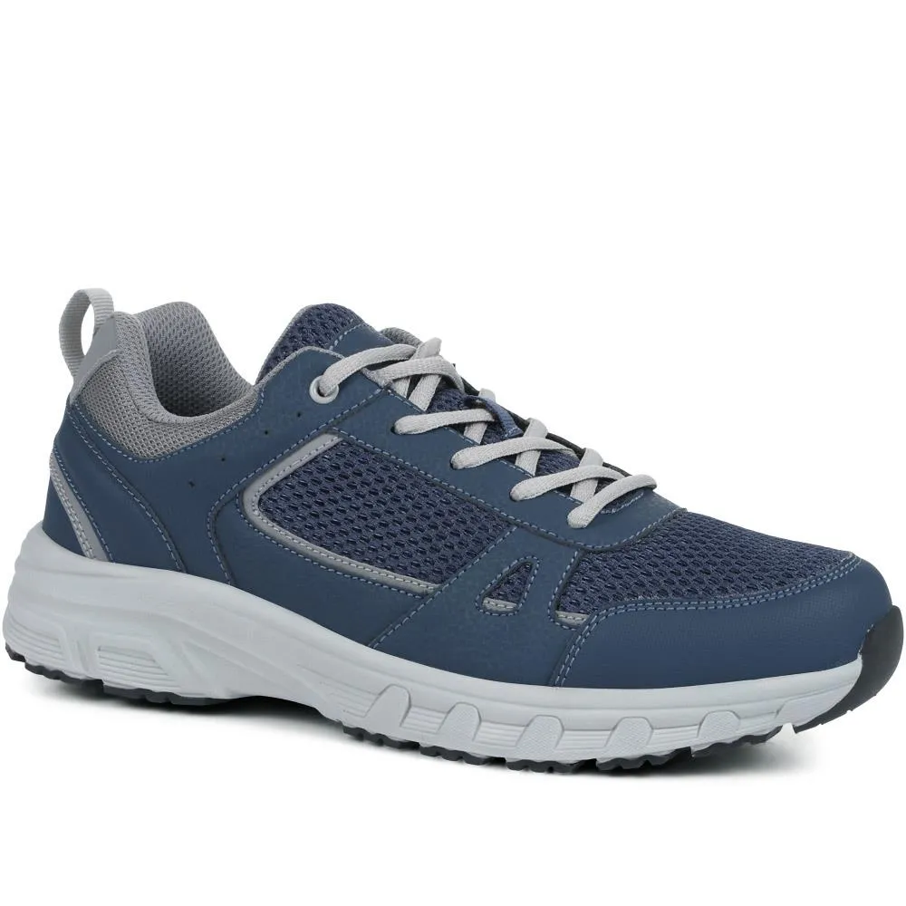 Wide Fit Lace-Up Trainers - SUNT35015 / 321 617 sold by Shoe-Shop