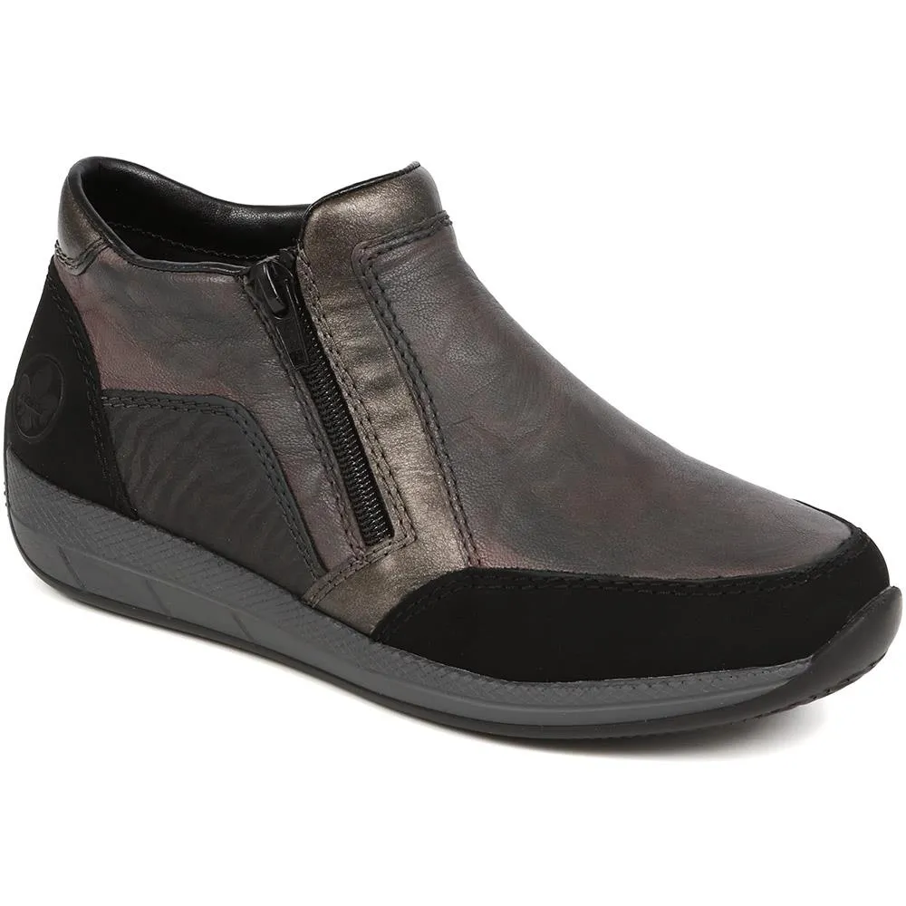 Zip Up Detail Ankle Boots - RKR38528 / 324 351 sold by Shoe-Shop