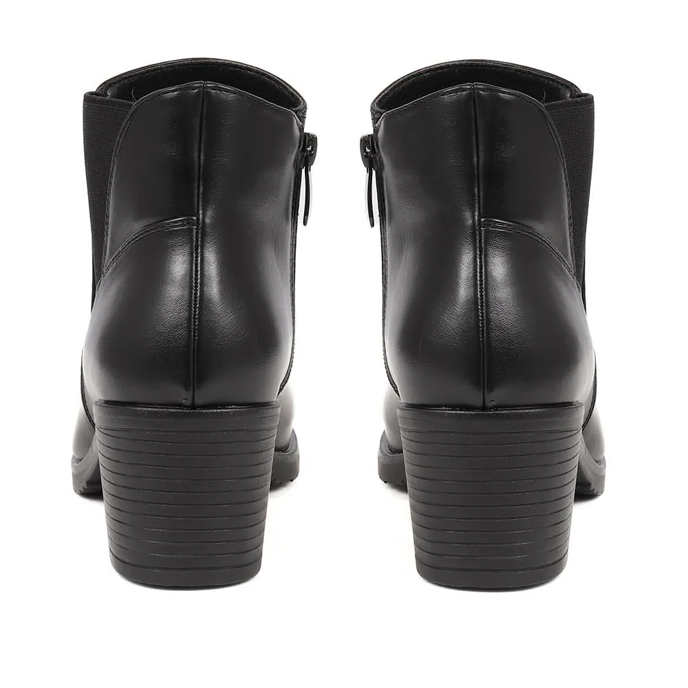 Block-Heeled Ankle Boots - WK38005 / 324 390 sold by Shoe-Shop product image thumbnail 4
