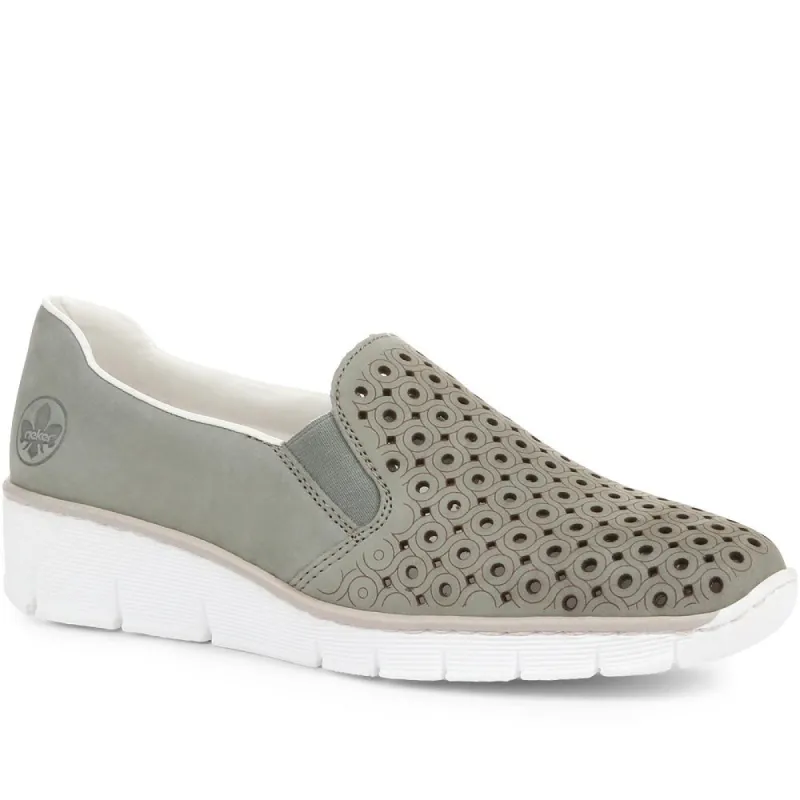 Leather Slip-On Shoes - RKR35529 / 321 439 made by Rieker