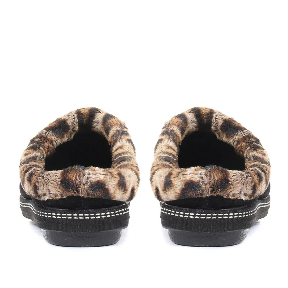 Faux Fur Trimmed Mule Slippers - RELAX34011 / 320 661 sold by Shoe-Shop product image thumbnail 3