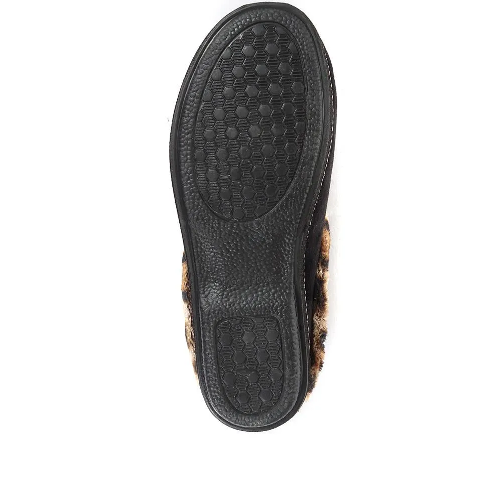 Faux Fur Trimmed Mule Slippers - RELAX34011 / 320 661 sold by Shoe-Shop product image thumbnail 5