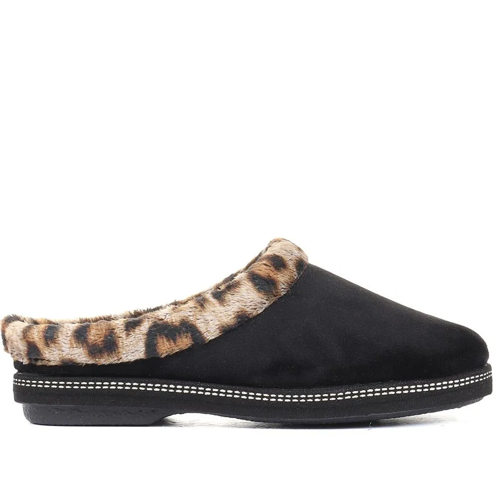 Faux Fur Trimmed Mule Slippers - RELAX34011 / 320 661 sold by Shoe-Shop product image thumbnail 2