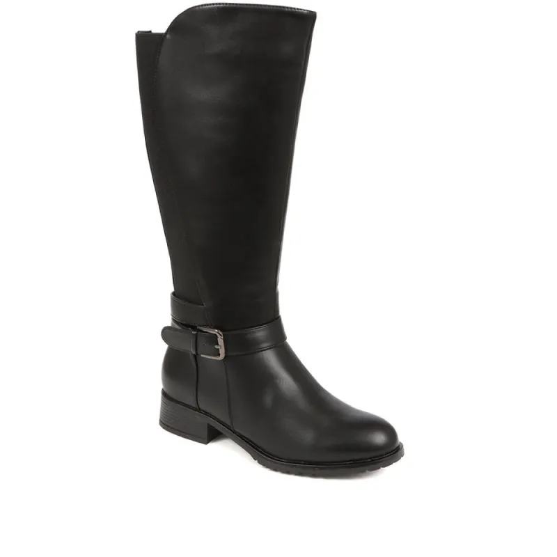 Buckle Detail Calf Boots - SANYI38027 / 324 603 sold by Shoe-Shop