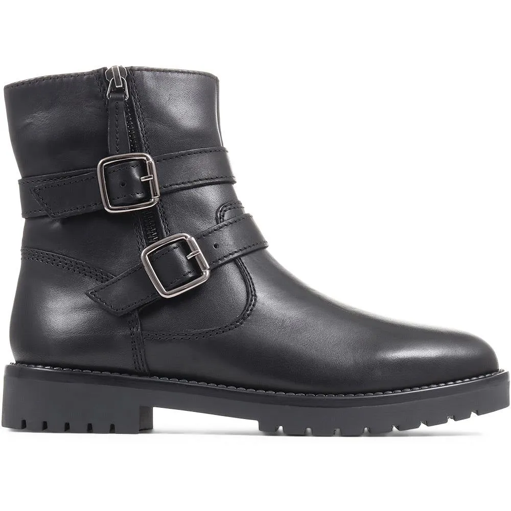 Wide Fit Leather Biker Boots - GOPI36005 / 323 096 sold by Shoe-Shop product image thumbnail 3