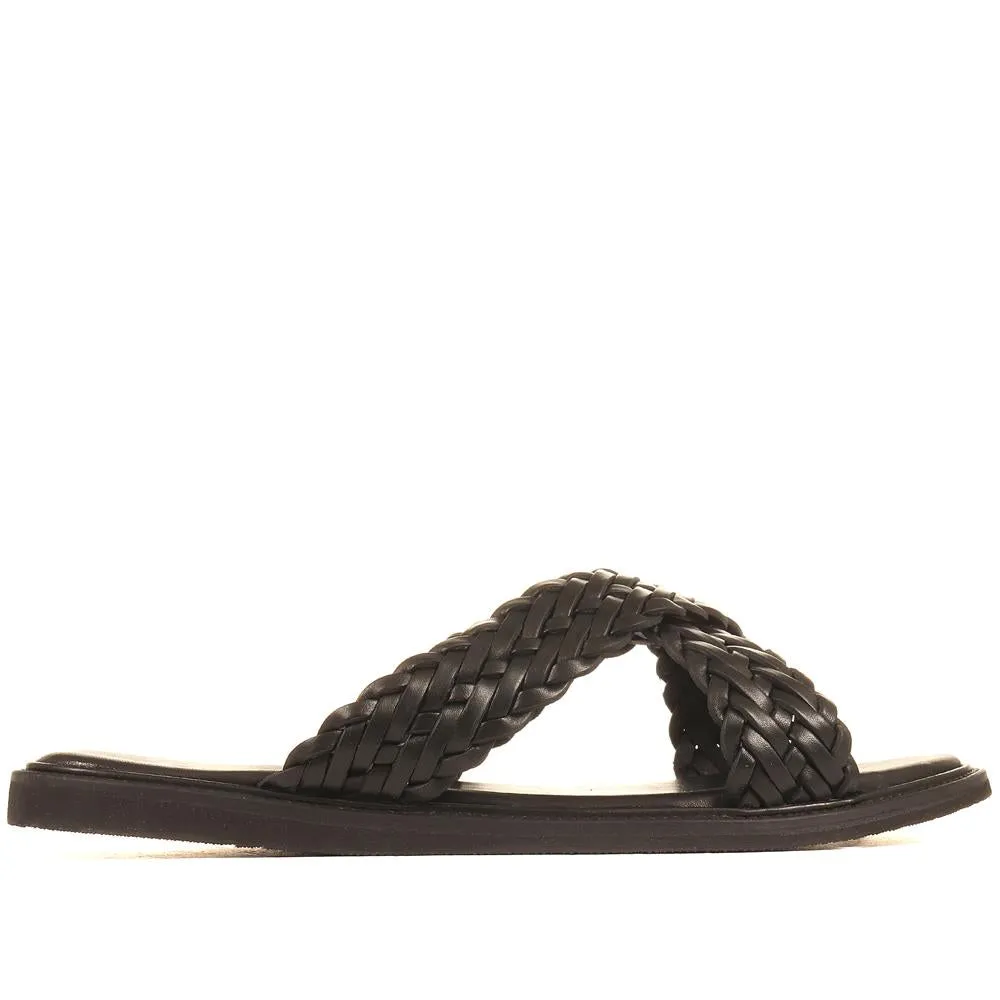 Wembley Woven Leather Sliders - WEMBLEY / 322 305 sold by Shoe-Shop product image thumbnail 4