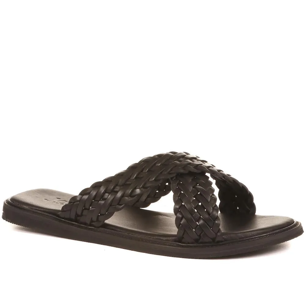 Wembley Woven Leather Sliders - WEMBLEY / 322 305 sold by Shoe-Shop product image thumbnail 2