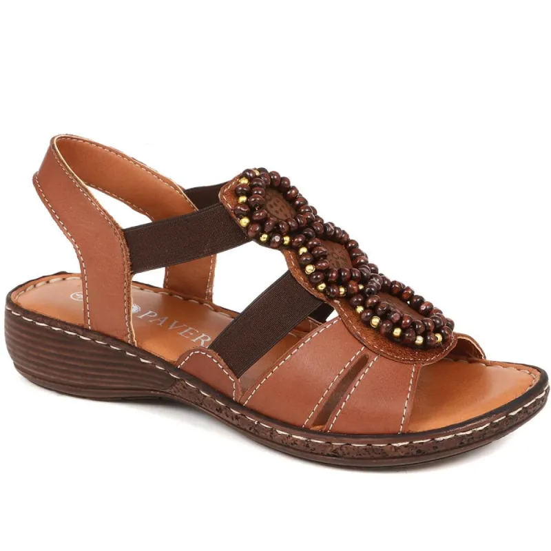 Leather T-Bar Sandals - LUCK37029 / 324 000 sold by Shoe-Shop