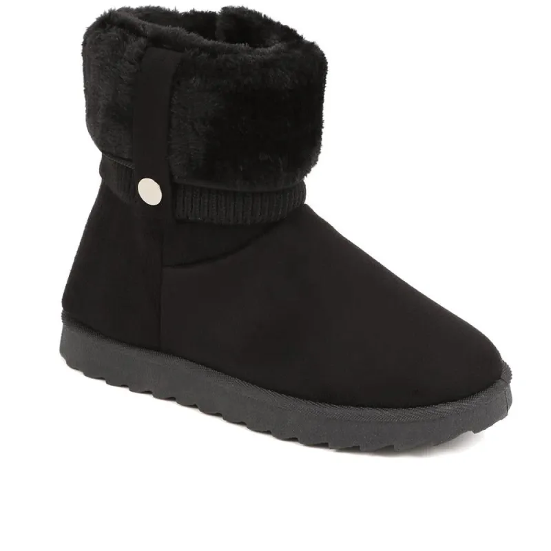 Fleece Lined Soft Ankle Boots - ACADE38007 / 324 548 sold by Shoe-Shop