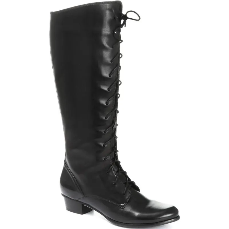 Stefany-124 Lace-Up Leather Knee Boots - SINO30513 / 316 242 sold by Shoe-Shop