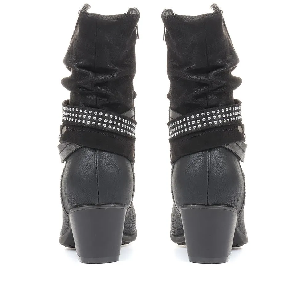 Block Heel Calf Boots - WBINS34049 / 320 453 sold by Shoe-Shop product image thumbnail 3