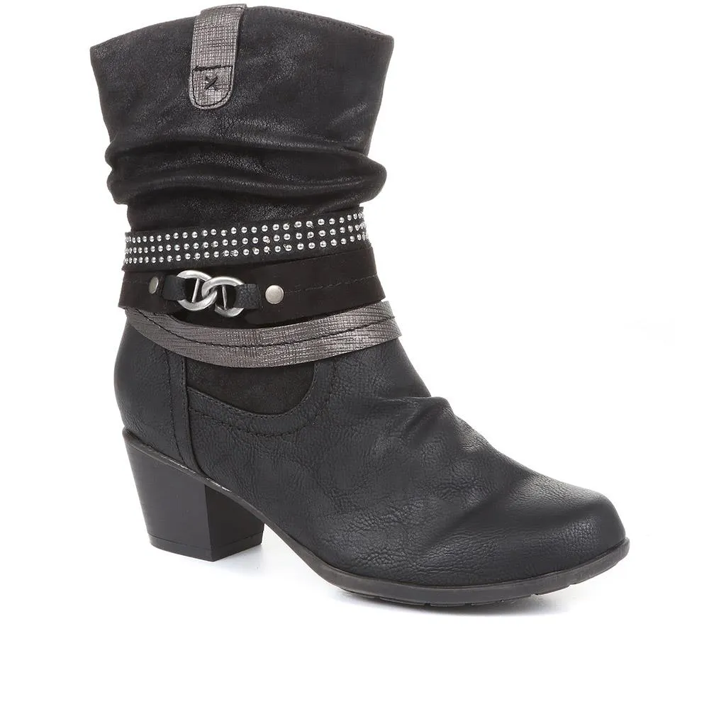 Block Heel Calf Boots - WBINS34049 / 320 453 sold by Shoe-Shop
