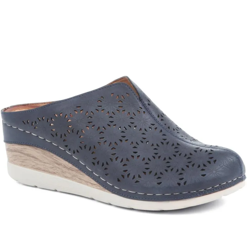 Embellished Wedge Clogs - WOIL37005 / 323 343 sold by Shoe-Shop