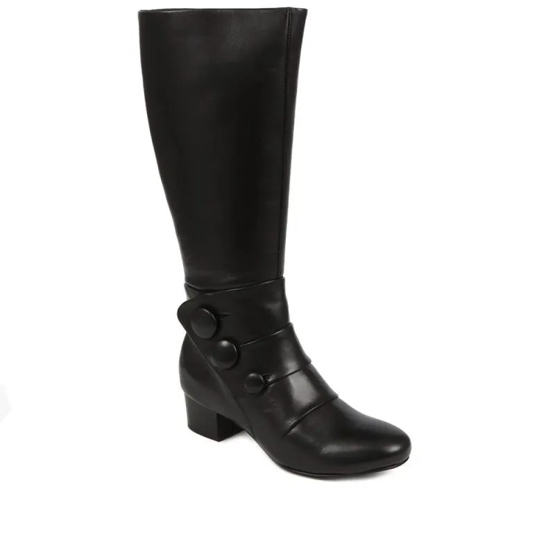 Knee High Leather Heeled Boots - MAGNU38019 / 324 744 sold by Shoe-Shop