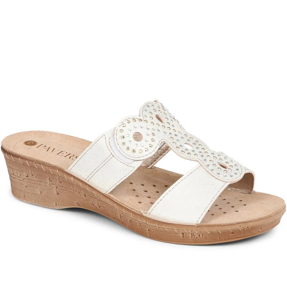Low Wedge Embellished Sandals - INB37041 / 323 591 sold by Shoe-Shop