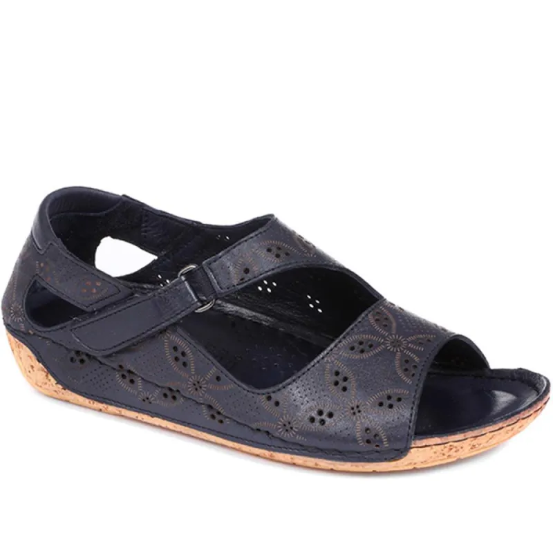 Leather Flat Sandals - KARY29011 / 315 353 made by Shoe-Shop