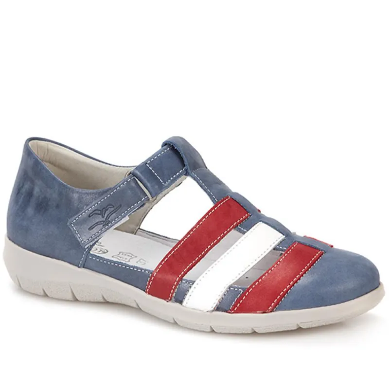 Wide FIt Touch-Fasten Leather Shoe - CAL27505 / 312 175 sold by Shoe-Shop