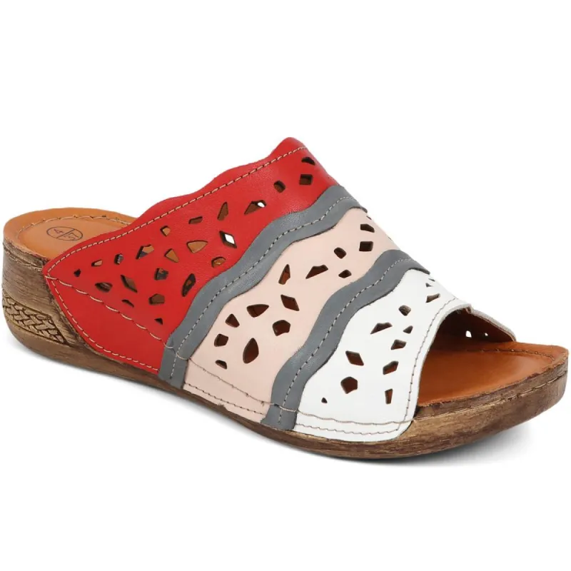 Leather Wedge Mules  - HAK39009 / 325 611 sold by Shoe-Shop