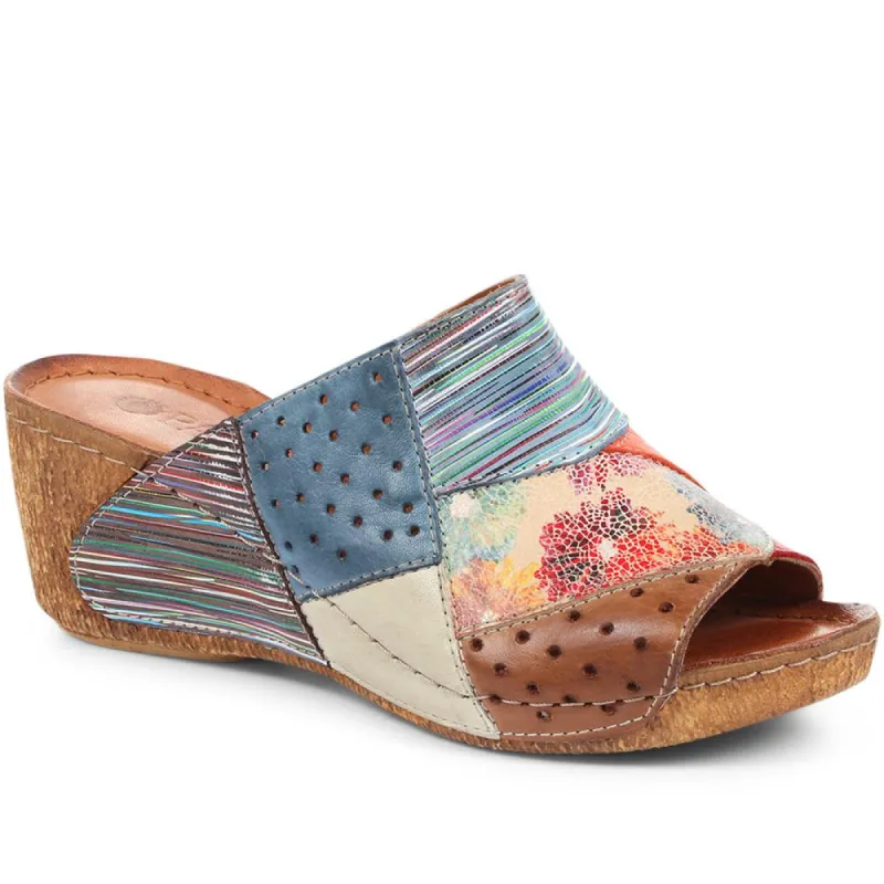 Leather Wedge Mule Sandal - KARY25016 / 309 954 sold by Shoe-Shop