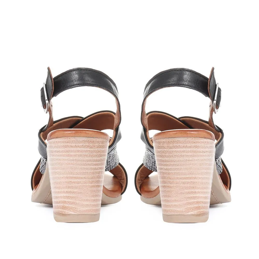 Leather Block Heel Sandals - BELMETIN31015 / 317 962 sold by Shoe-Shop product image thumbnail 4