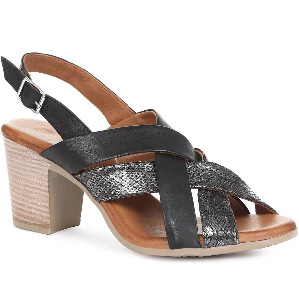 Leather Block Heel Sandals - BELMETIN31015 / 317 962 sold by Shoe-Shop