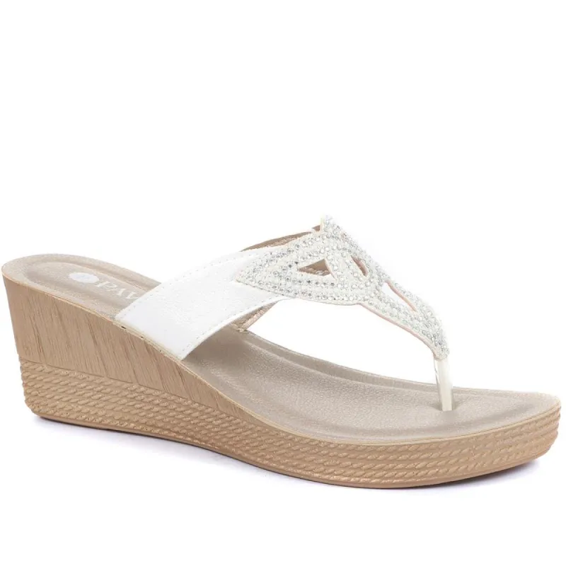 Toe Post Wedge Sandals - INB33033 / 320 065 sold by Shoe-Shop