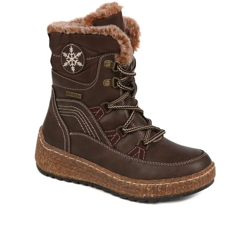 Faux Fur Weather Boots - WOIL38034 / 324 570 sold by Shoe-Shop