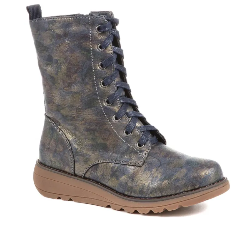 Wedge Heeled Calf Boots - WBINS36017 / 322 458 sold by Shoe-Shop