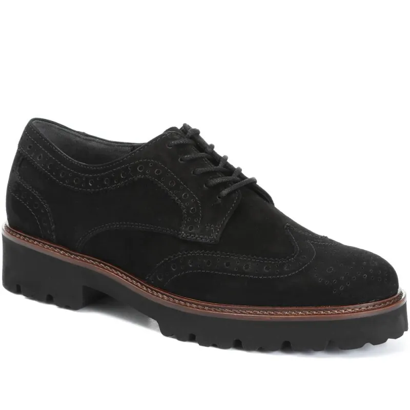 Sweep Black Suede Leather Brogue - GAB30543 / 316 622 sold by Shoe-Shop