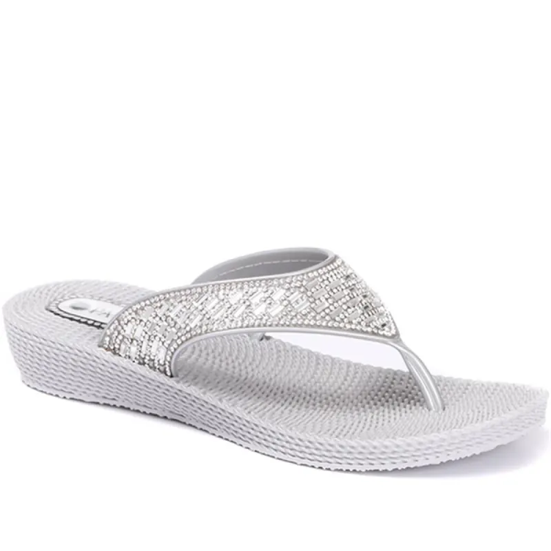Embellished Toe Post - ZHI29001 / 315 634 sold by Shoe-Shop