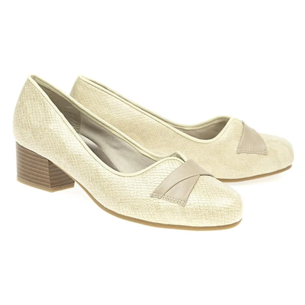 Wide Fit Block Heel Pump with Twist Design - ALA1610 / 125 024 sold by Shoe-Shop product image thumbnail 4