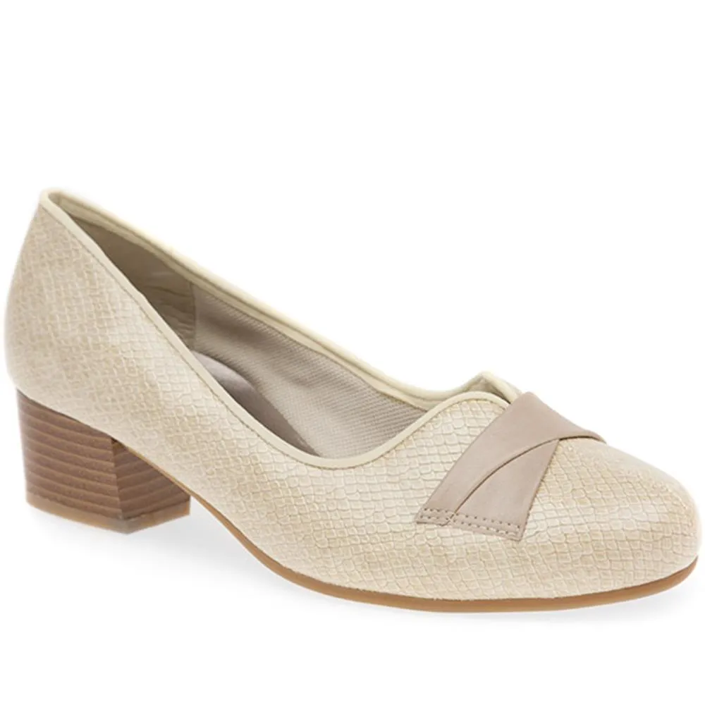 Wide Fit Block Heel Pump with Twist Design - ALA1610 / 125 024 sold by Shoe-Shop product image thumbnail 3