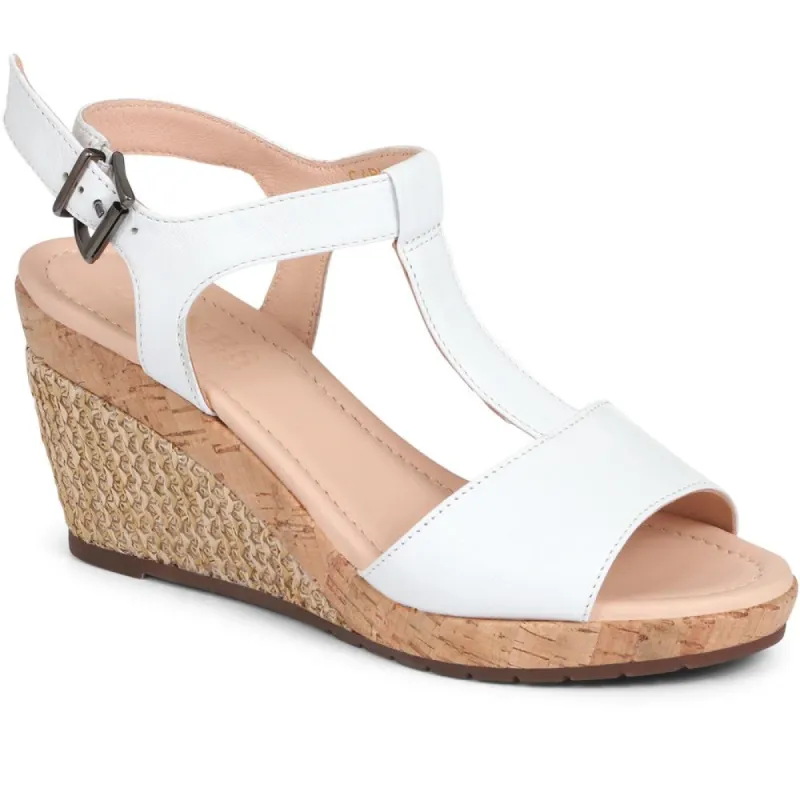 Wedge Heel Leather Sandal - CARM29506 / 314 976 sold by Shoe-Shop