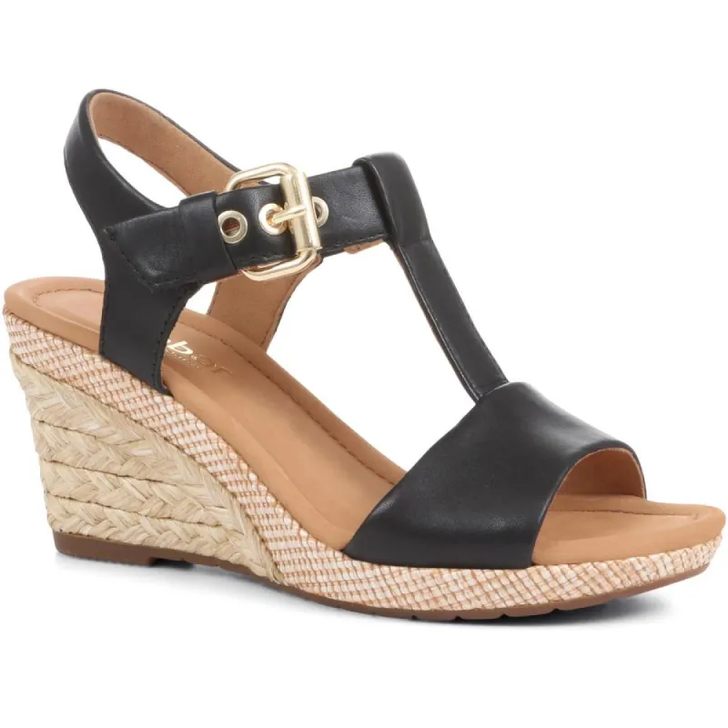 Karen Wedge T-Bar Sandals - KAREN2 sold by Shoe-Shop