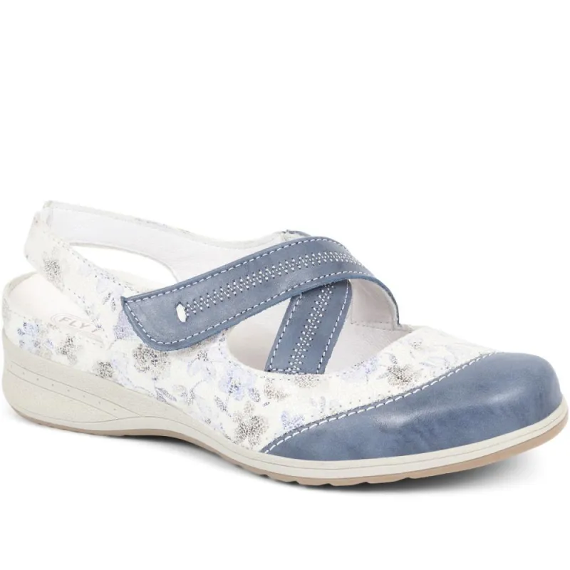 Floral Mary Janes - CAL37015 / 323 753 sold by Shoe-Shop