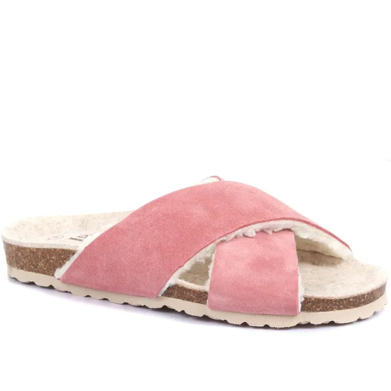 Lacy Suede Mule Slippers - LACY / 320 236 sold by Shoe-Shop