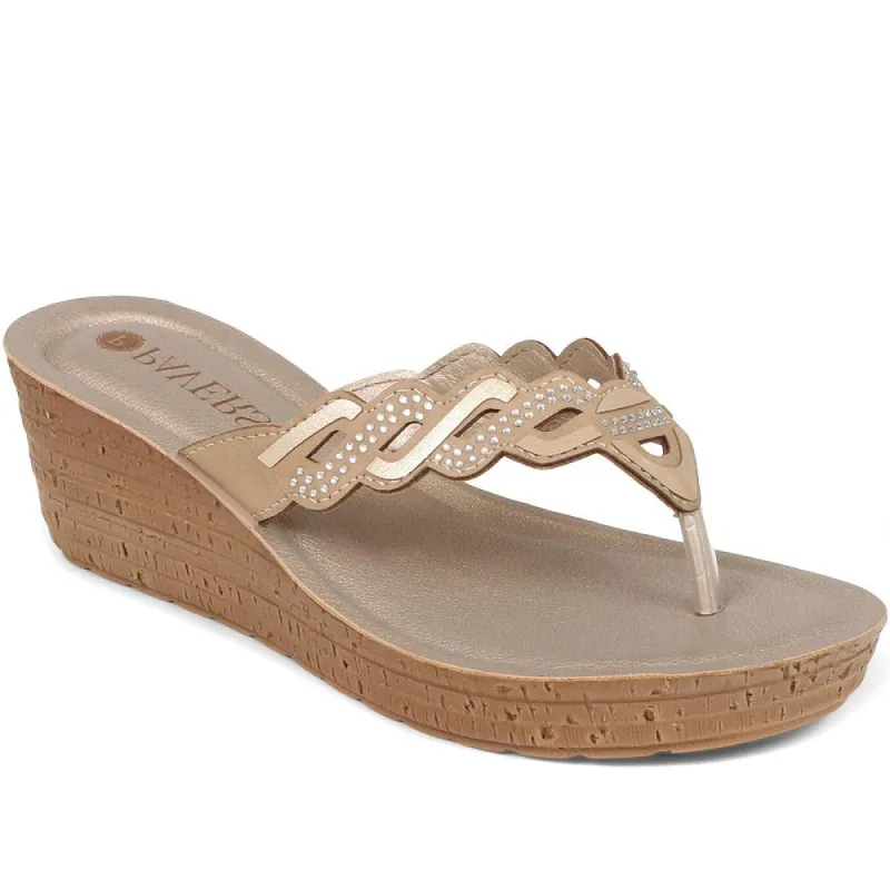Toe Post Wedge Sandals - INB37045 / 323 615 sold by Shoe-Shop