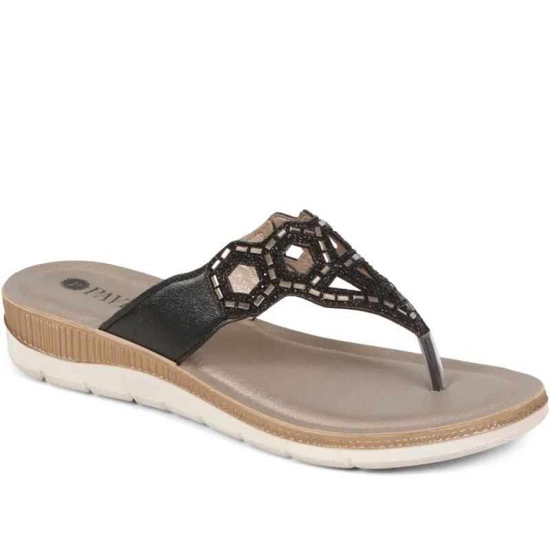 Toe Post Wedge Sandals - INB37047 / 323 616 sold by Shoe-Shop