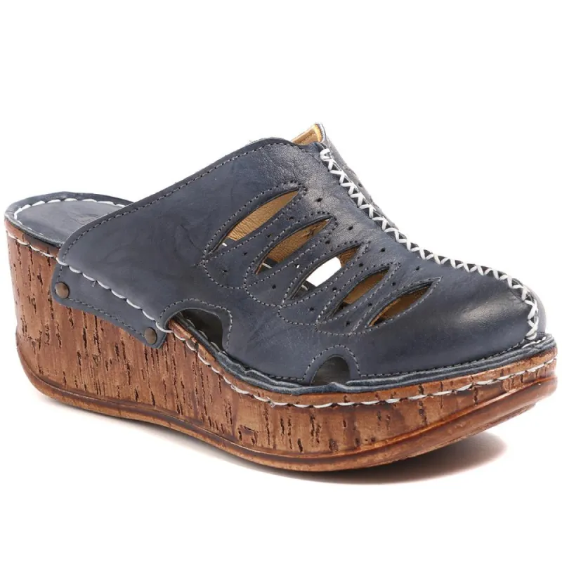 Leather Wedge Clogs - CAY37009 / 323 854 sold by Shoe-Shop