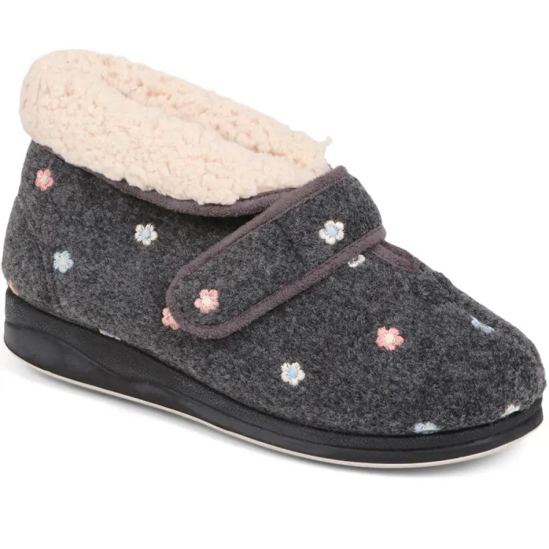 Extra Wide Fit Slipper Boots - TABITA / 324 144 sold by Shoe-Shop