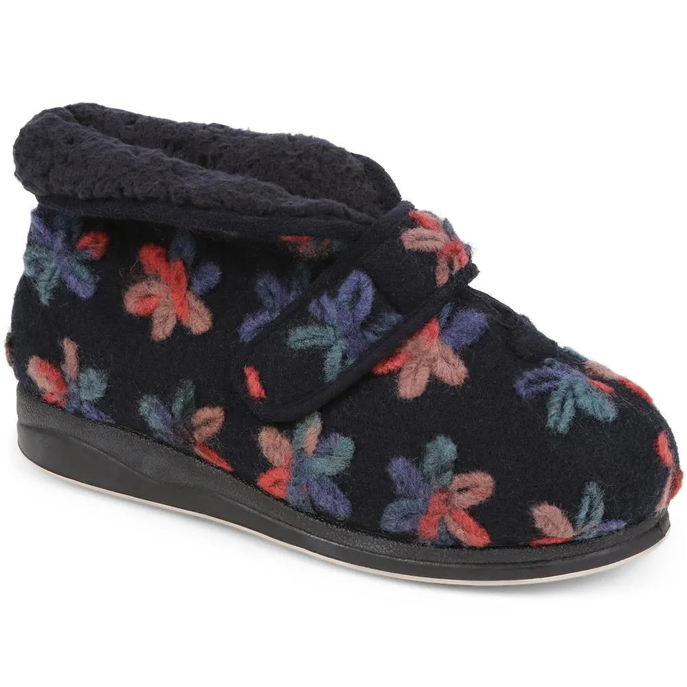 Extra Wide Fit Touch Fasten Slipper Boots - CHERIE / 324 145 sold by Shoe-Shop product image thumbnail 3